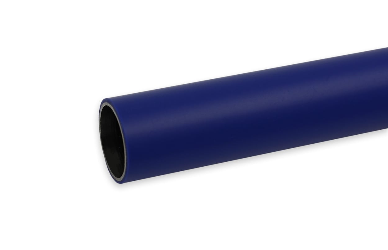 Pipe, PlasticCoated 1mm Thick Steel, 28mm Dia 4M Blue C Tek Lean