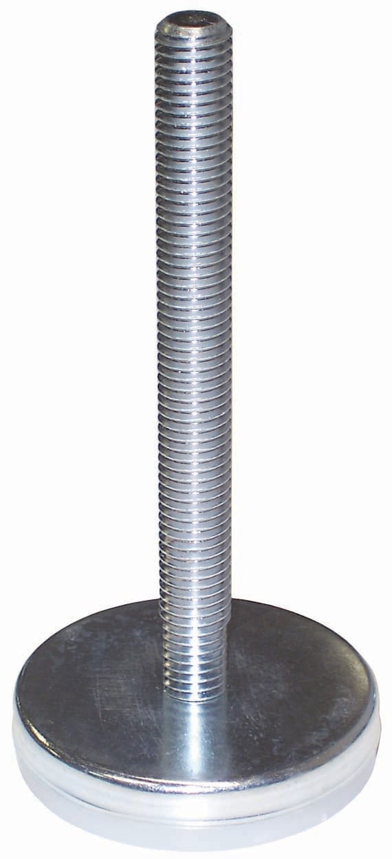 Leveling Foot With Rubber Expansion Plug Industrial Glide, M12 x 102mm