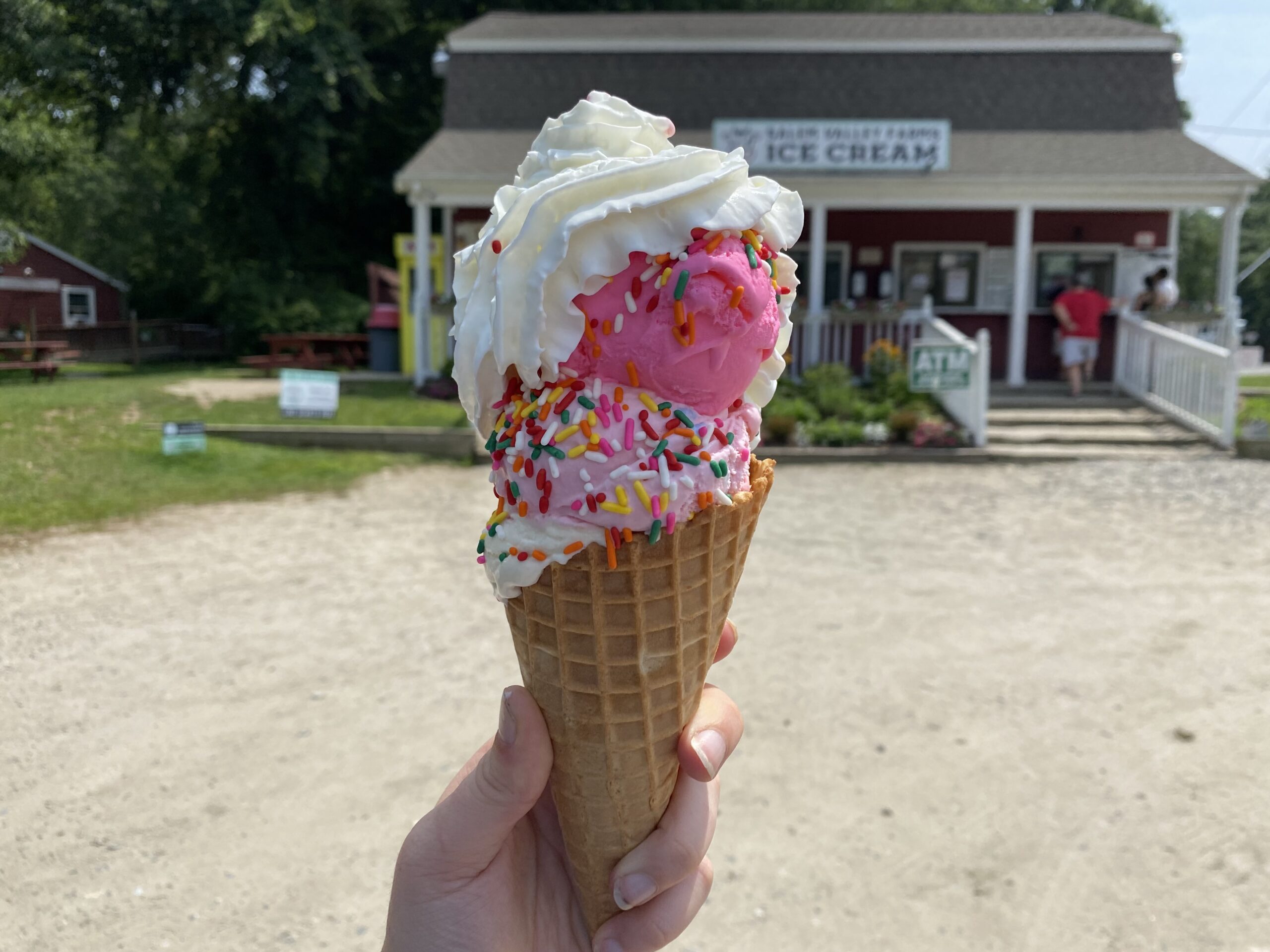 Even With Route 82 Closed, Customers Flock to Salem Valley Farms Ice Cream CT Examiner