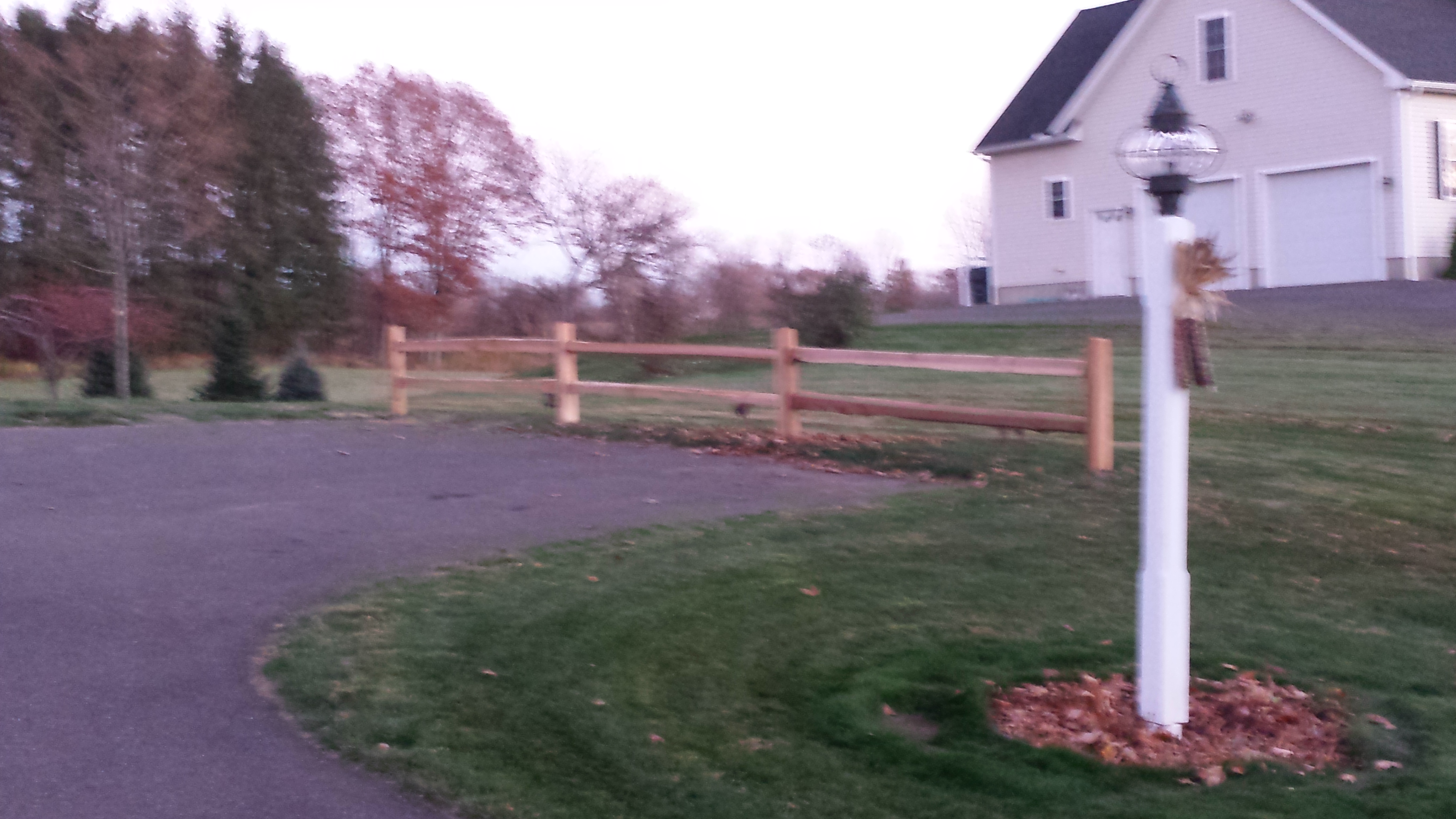 Western red cedar rustic split rail Connecticut Fence Works