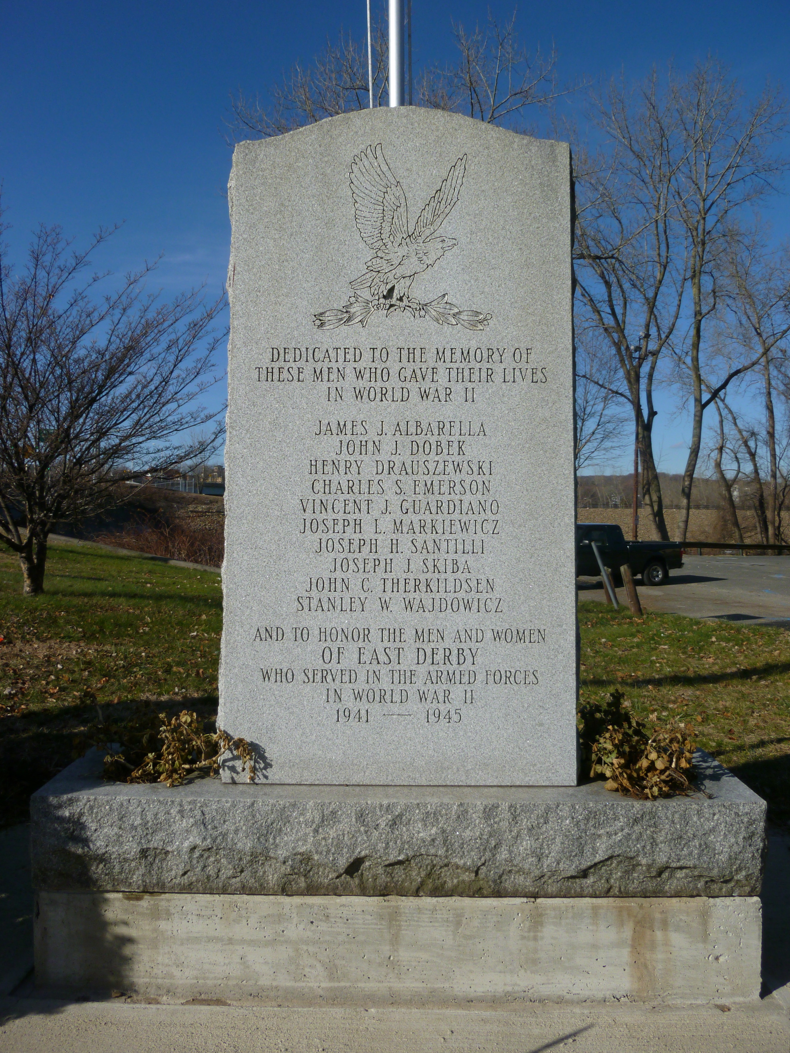 East Derby World War II Memorial, Derby CT