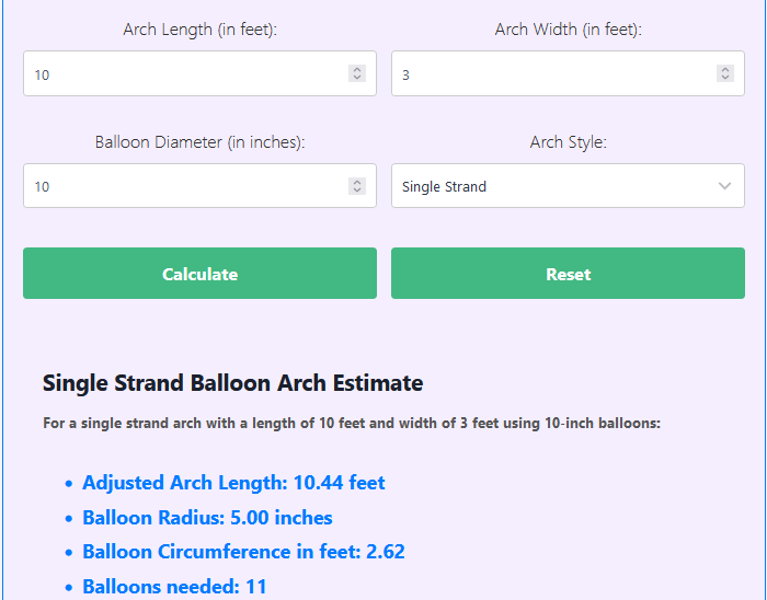 Balloon Arch Calculator How Many Balloons In A Balloon Arch