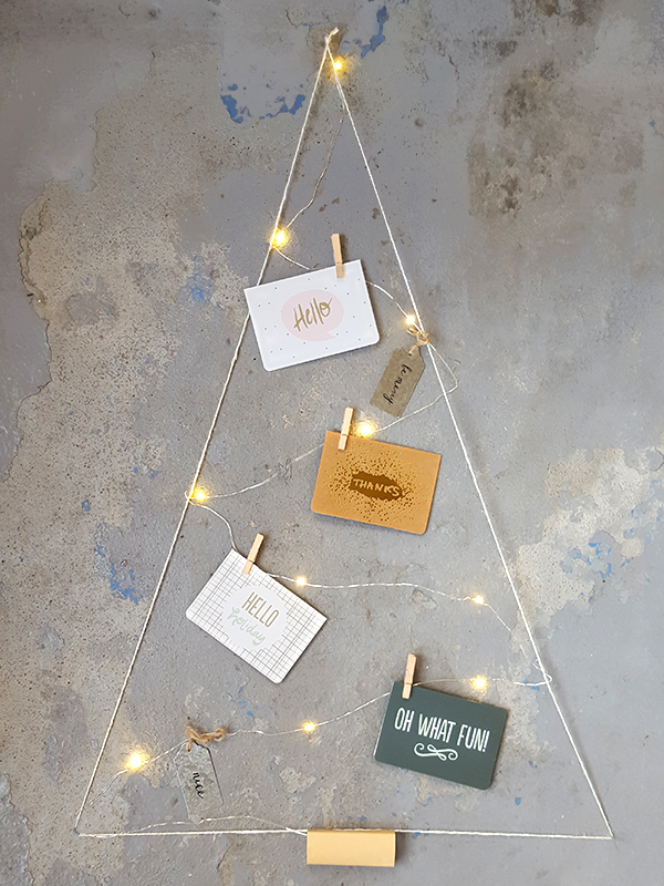DIY Minimal Christmas Tree Card Holder ctrl + curate