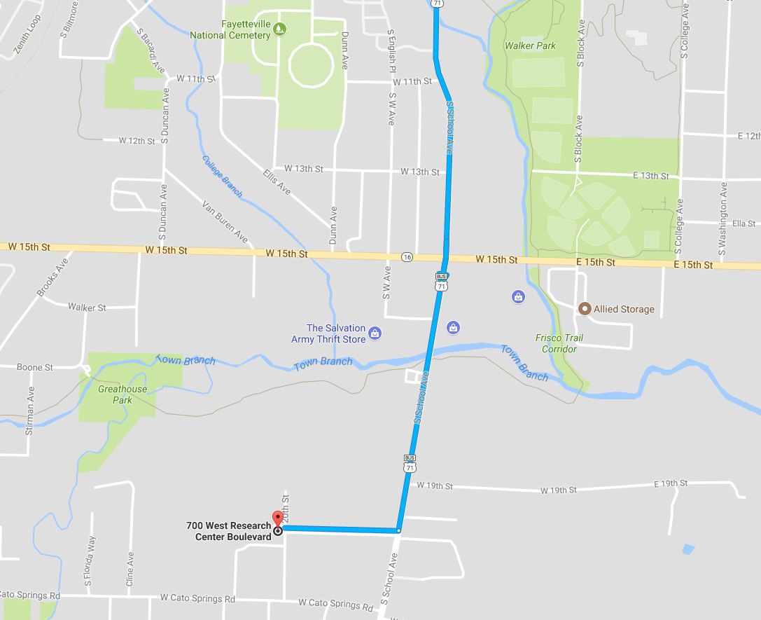 Directions cttp University of Arkansas