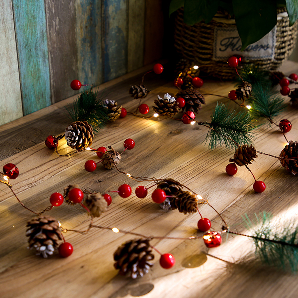 2M 20LEDs LED Pine Cone String Lights Christmas Xmas Decoration Garland