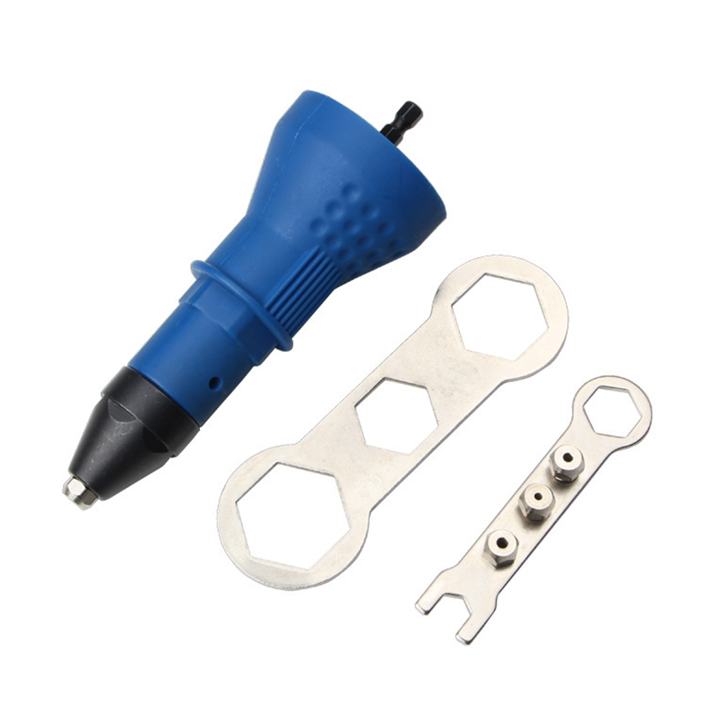 Electric Pop Rivet Gun Cordless Riveting Tool Insert Nut Adaptor Drill