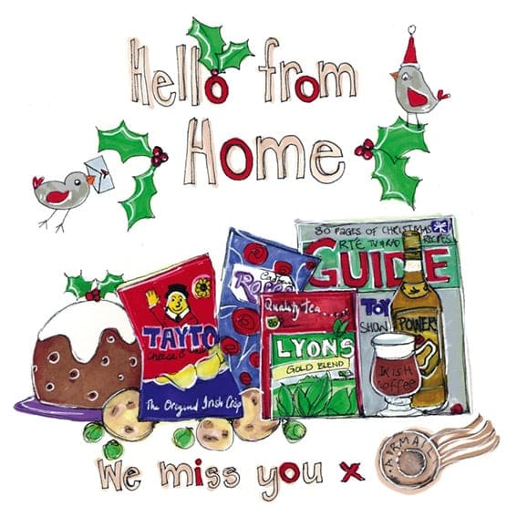 Irish Christmas Card, Hello from Home Christmas Keepsake, Xmas Cards