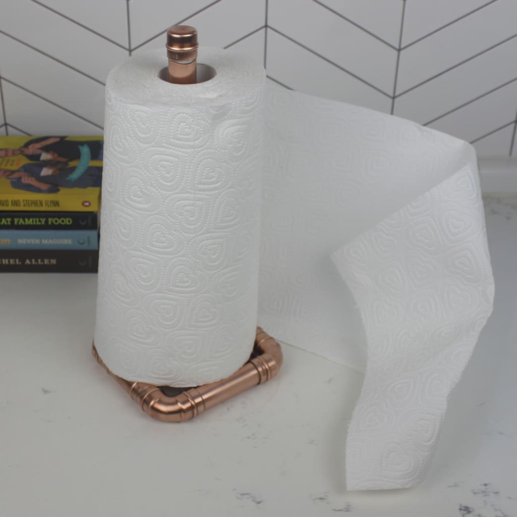 Copper Kitchen Roll Holder Made in Ireland Reclaimed Copper Cuando
