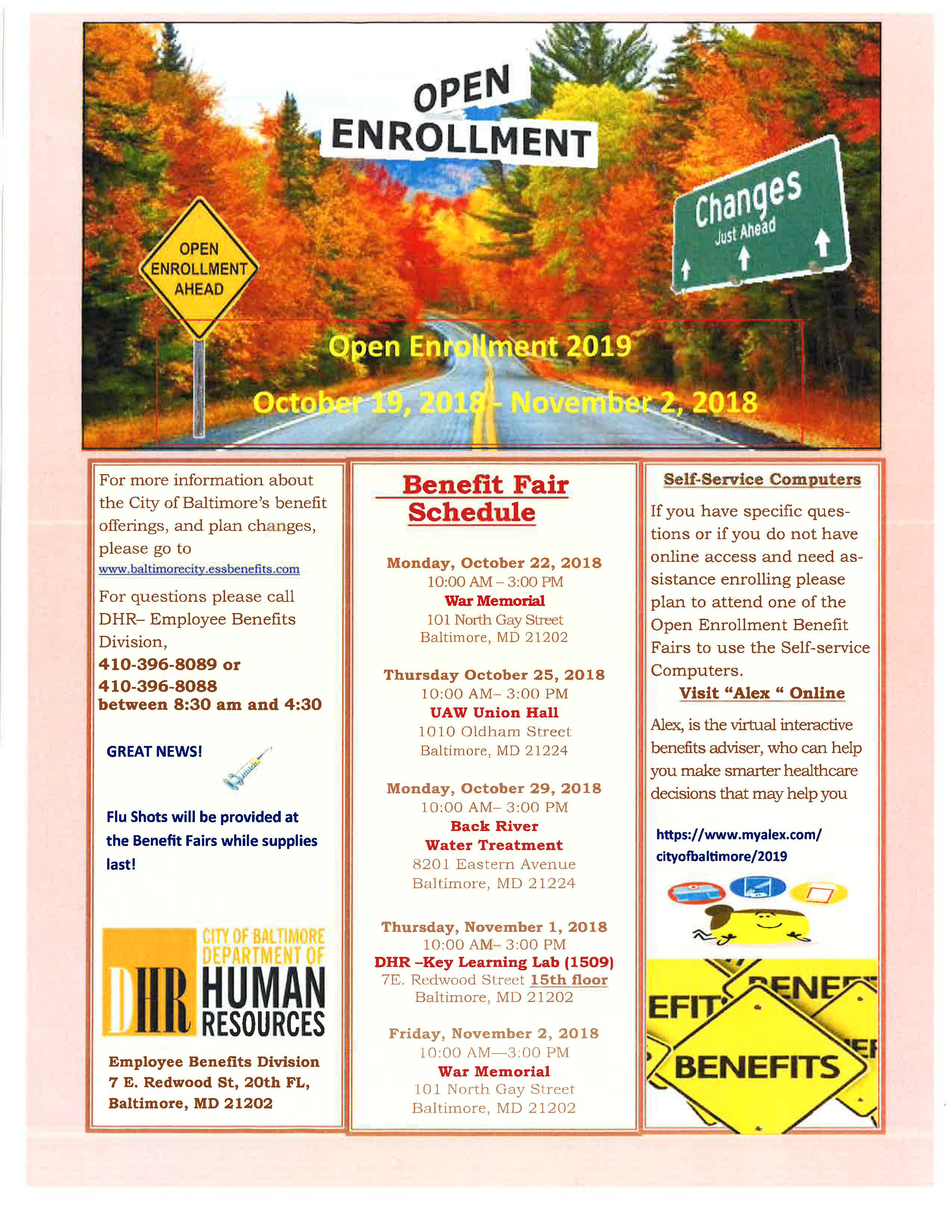 Open Enrollment Oct 19Nov 2 City Union of Baltimore Local 800