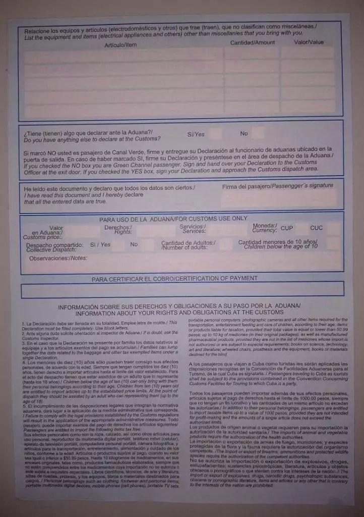 Entry requirements for Cuba Visa & Tourist Card, Insurance & Customs (2021)