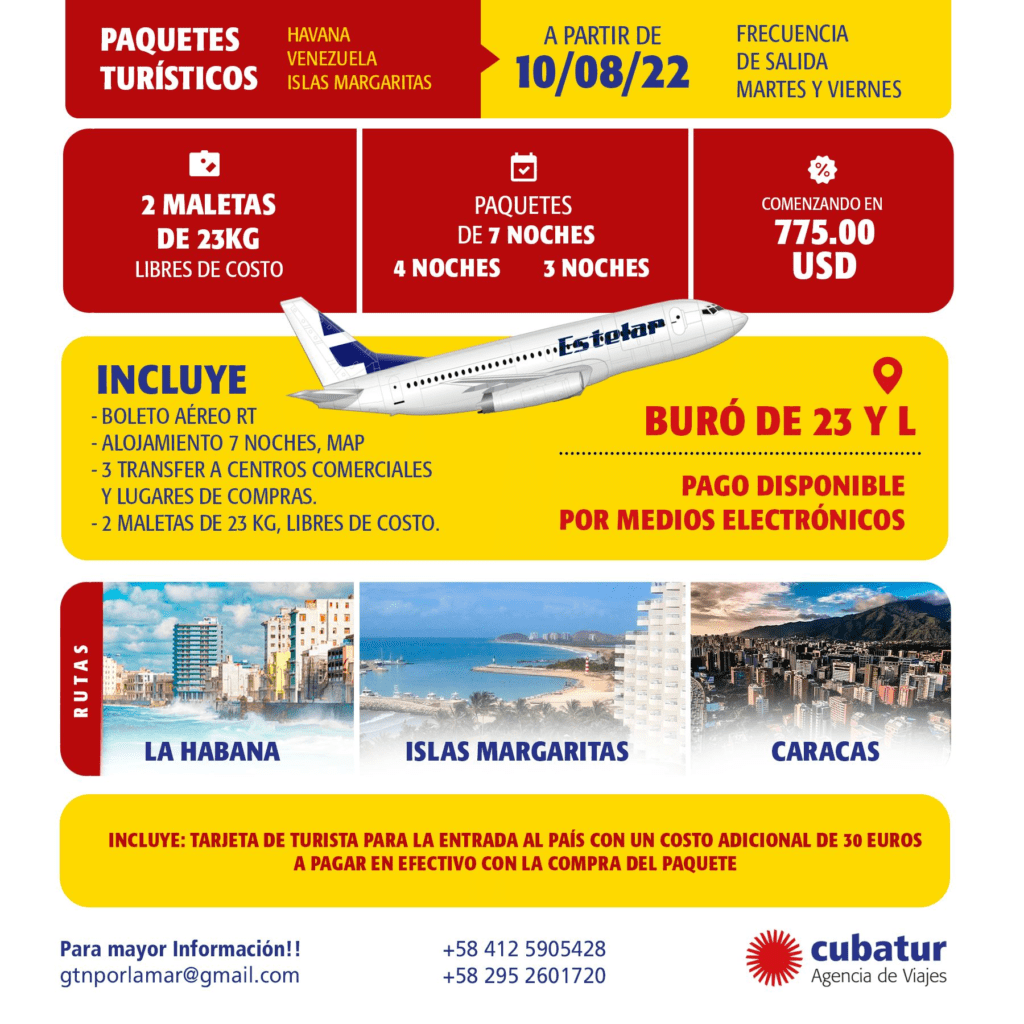 ¿Libre visado a Venezuela? Mira este Paquete turístico desde Cuba sin visa