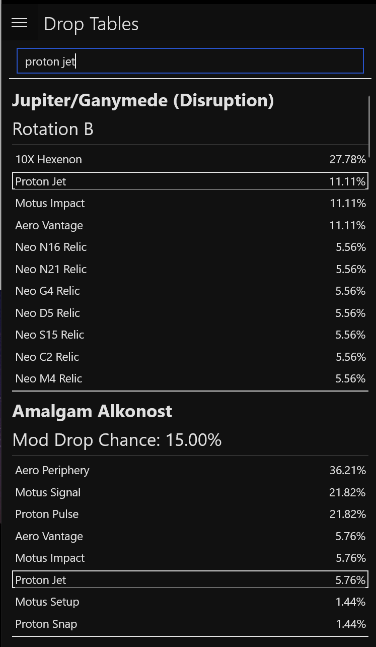 Feedback request updated version for unofficial Warframe mobile app