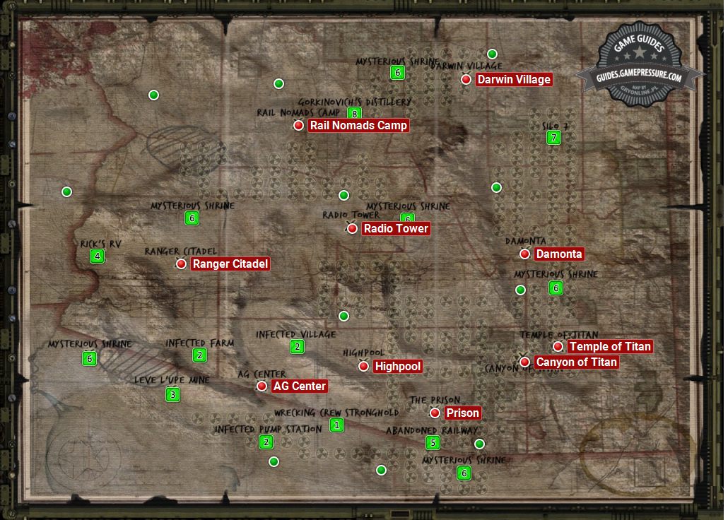 Wasteland 2 Самые важные места игры