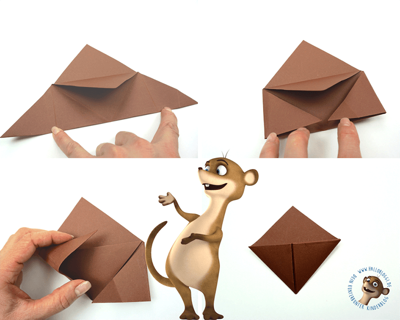 Origami Bild Origami Rentier Faltanleitung