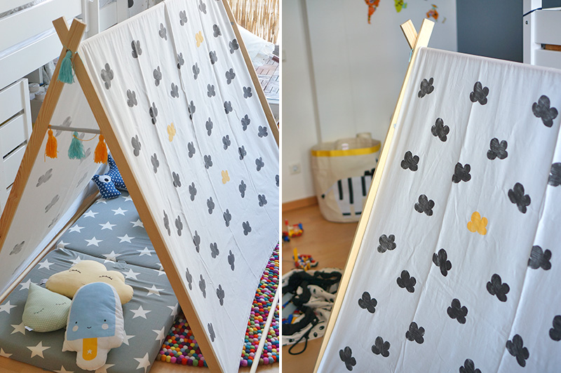 Kinderzelt selber bauen Anleitung zum Nachmachen Cuchikind