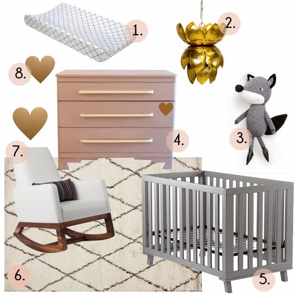 grey and gold nursery Cuckoo4Design