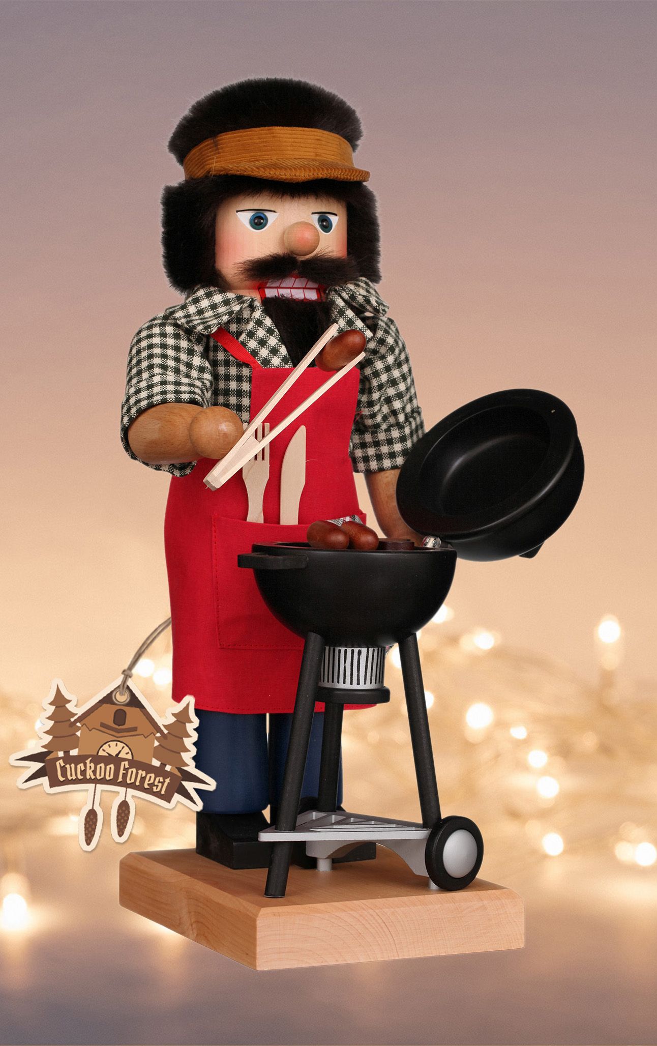 German Nutcracker Duel Purpose Nutcracker/ Incense Burner Barbecue Chef