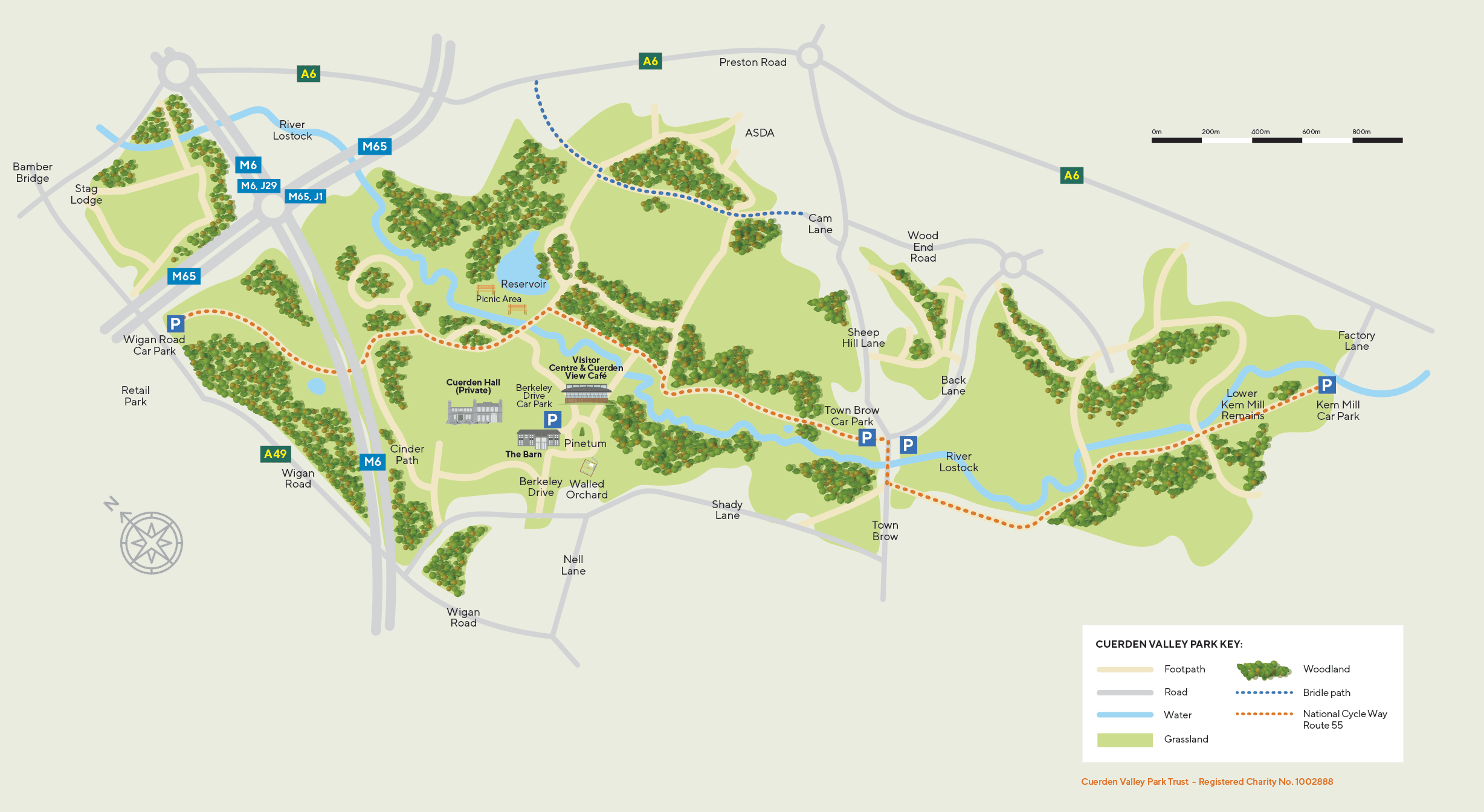 Cuerden Valley Park Map Finding us & Parking Cuerden Valley Park