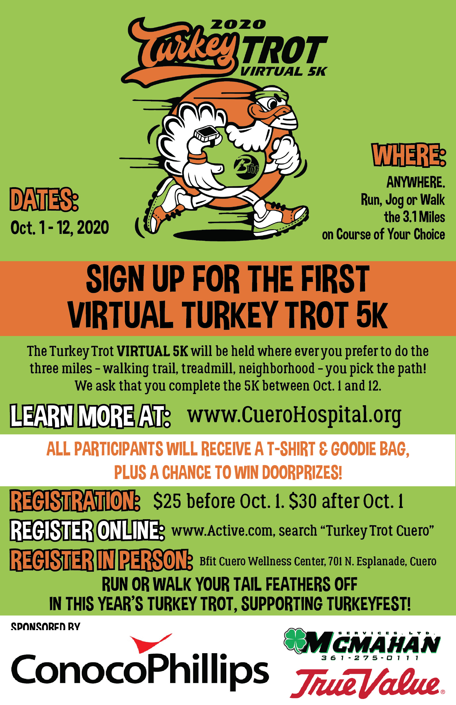 2020Turkey Trot Virtual 5K Cuero Chamber of Commerce