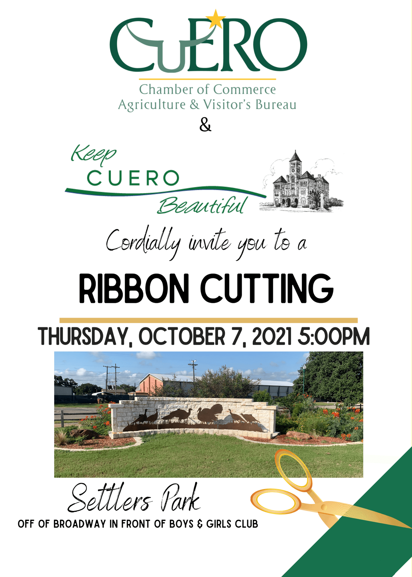 Keep Cuero Beautiful Ribbon Cutting Cuero Chamber of Commerce