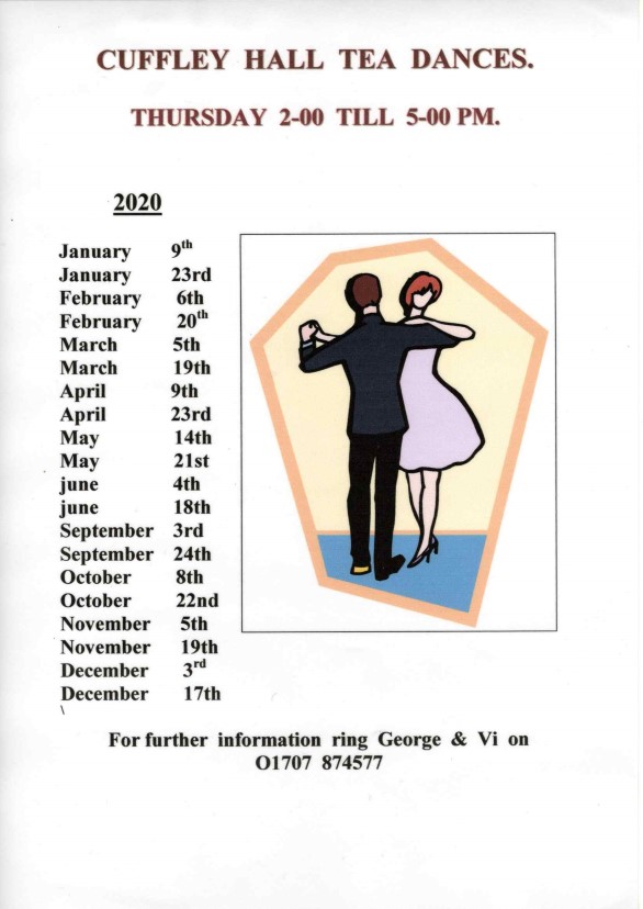 Tea Dances Cuffley Hall