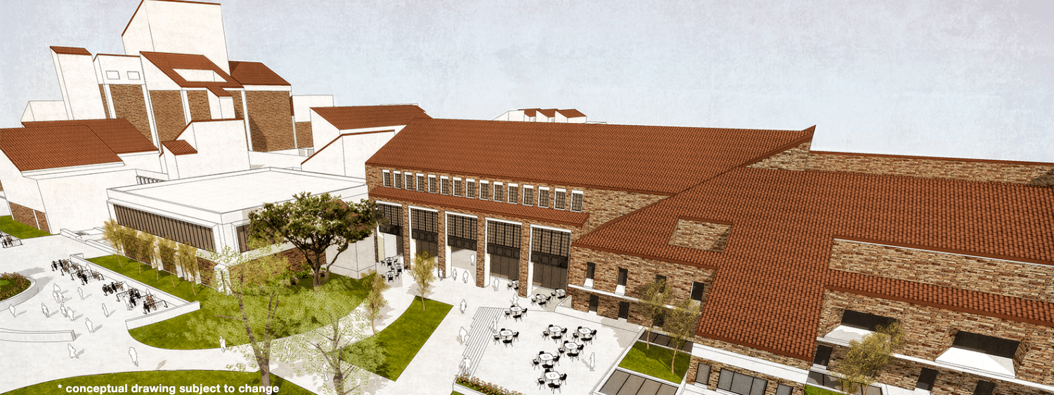 A conceptual drawing of a proposed connector building