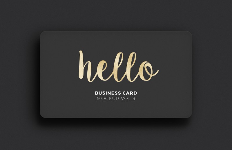 Free Mockup Gold Foil Business Card Commercial Use Fonts & Graphics