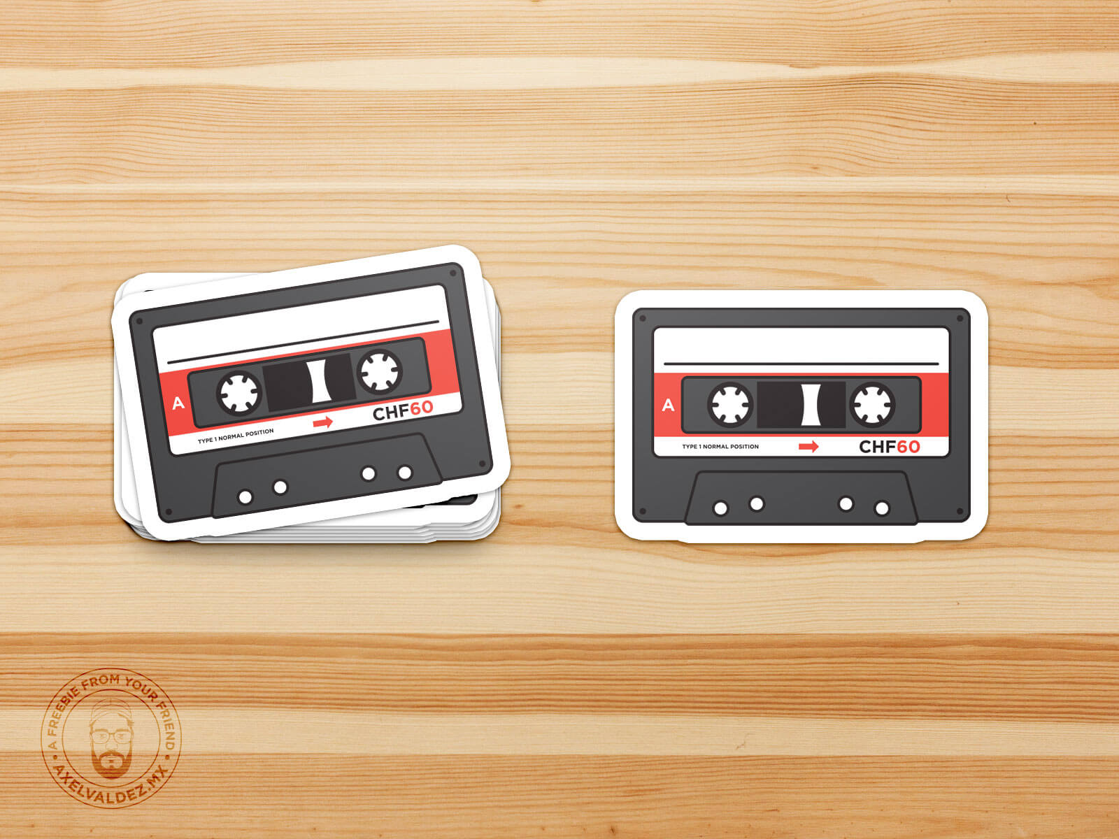 Free DieCut Stickers Mockup Commercial Use Fonts & Graphics Freebies