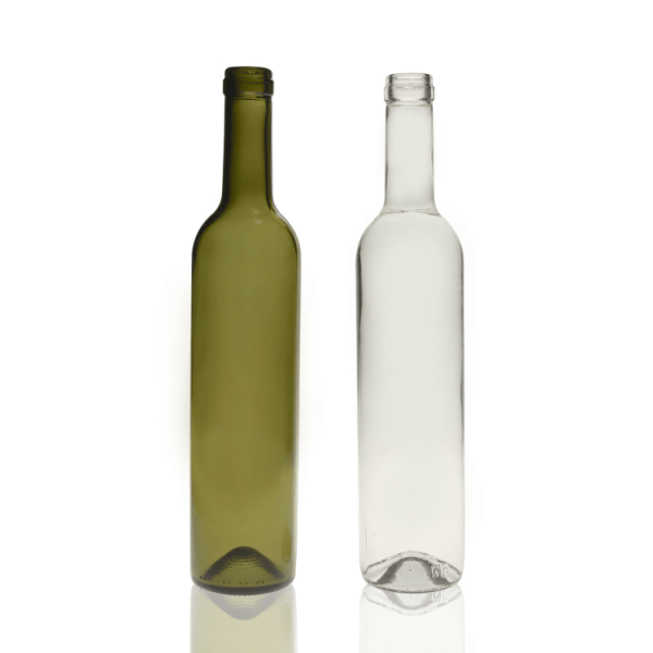 Wholesale Round Frost Glass Red Wine 500 Ml Bottle with Cork Stopper