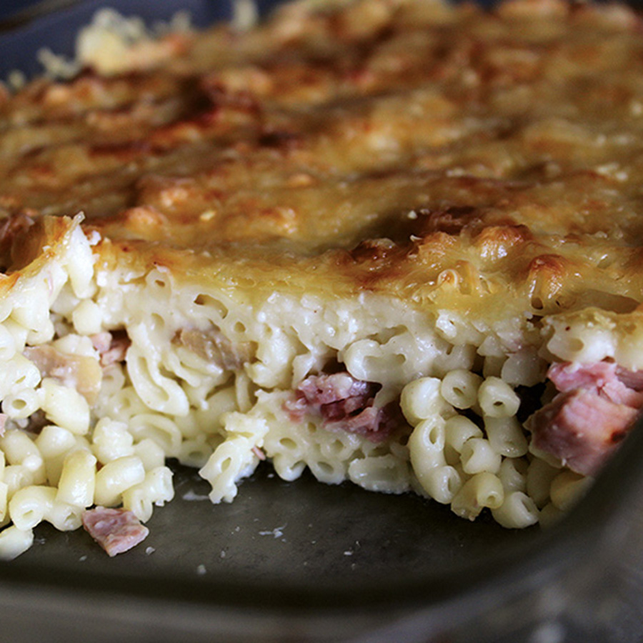 Gratin de pâtes sauce béchamel cuisinpress