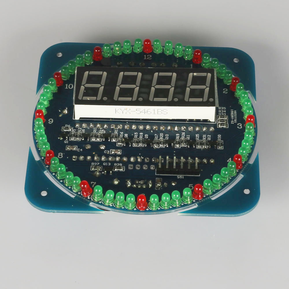 Compact 4digit Timer DIY Kit DIY Digital Rotation LED Electronic Clock
