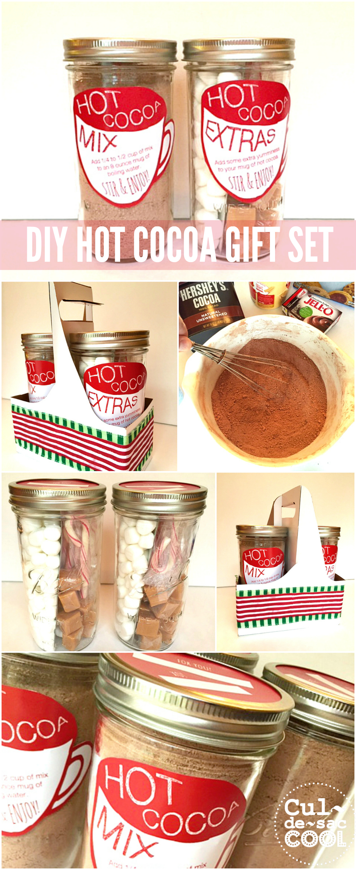 DIY Hot Cocoa Gift Set in a Jar