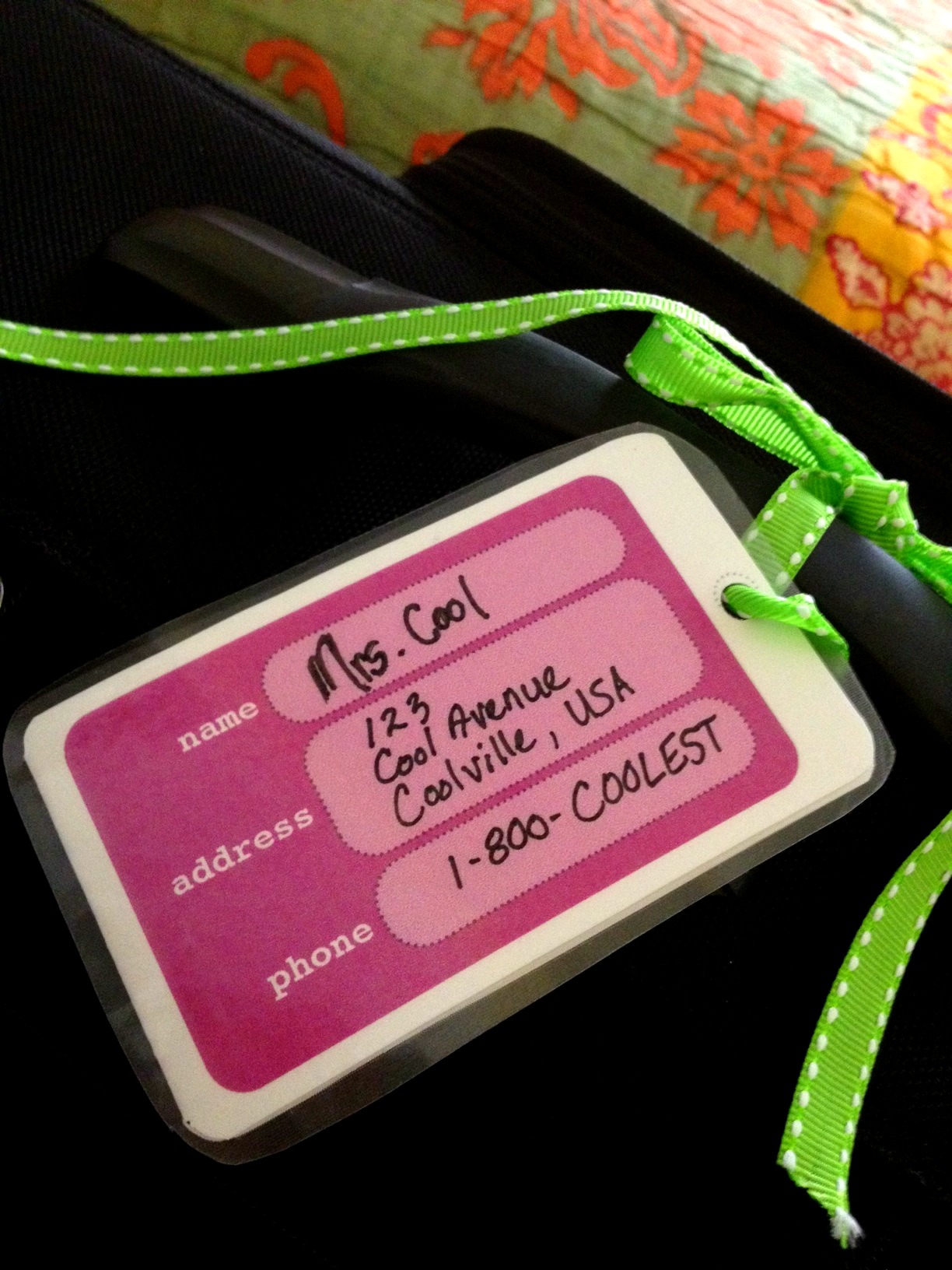 DIY Printable Luggage Tags