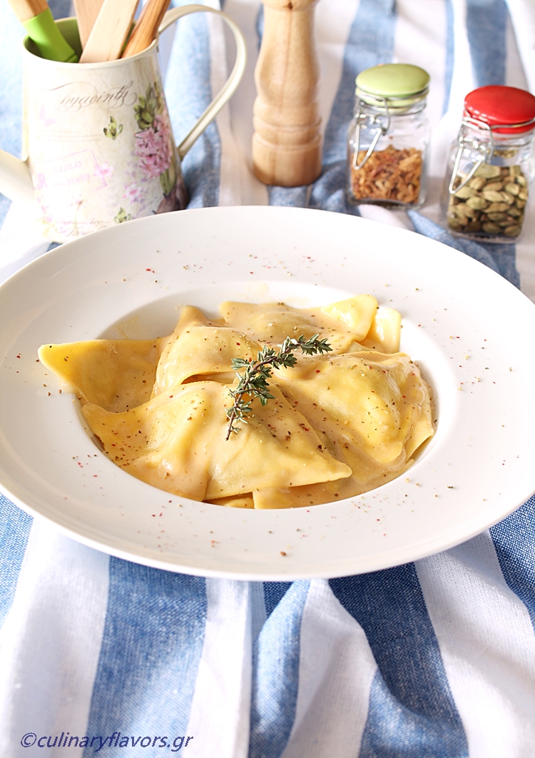 Stuffed Ravioli with Sweet Wine Sauce Culinary Flavors