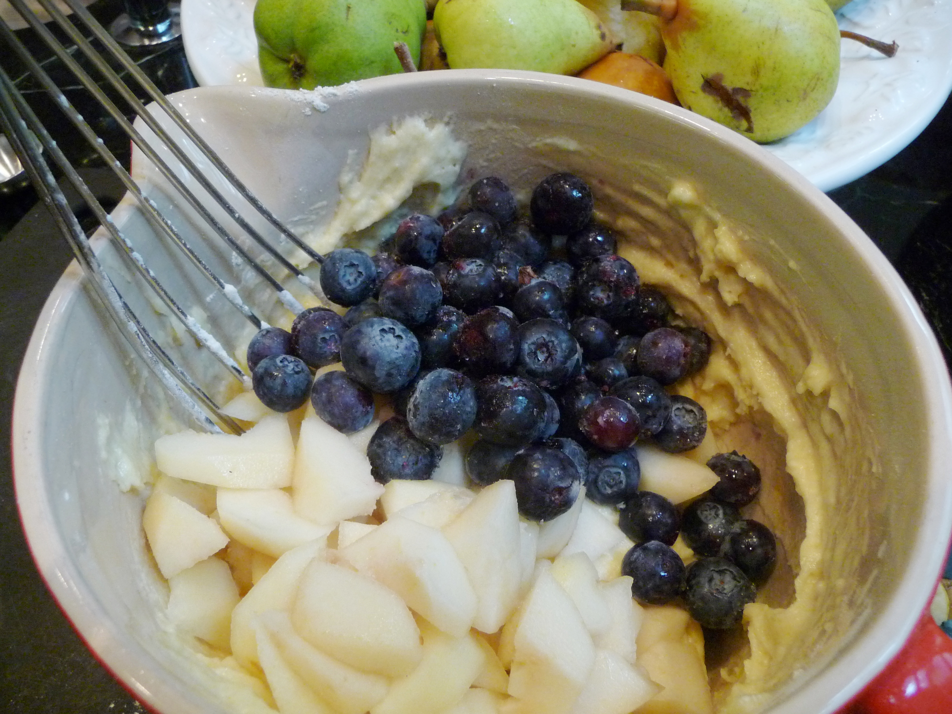 Olive Oil Coffee Cake with Blueberries and Pears « Culinary Getaways