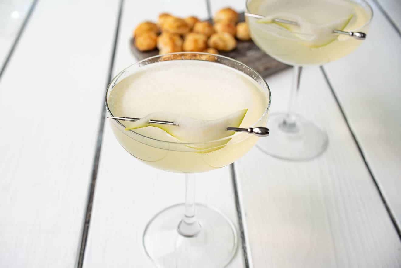 Pear Ginger Champagne Cocktail