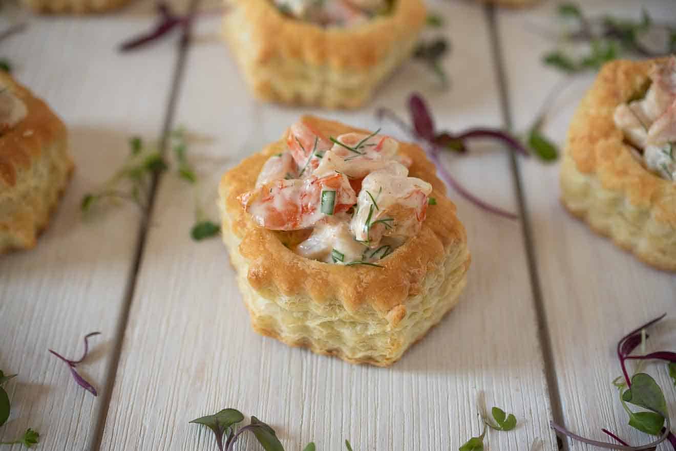 Shrimp Salad and Avocado Puff Pastry Shells Culinary Ginger