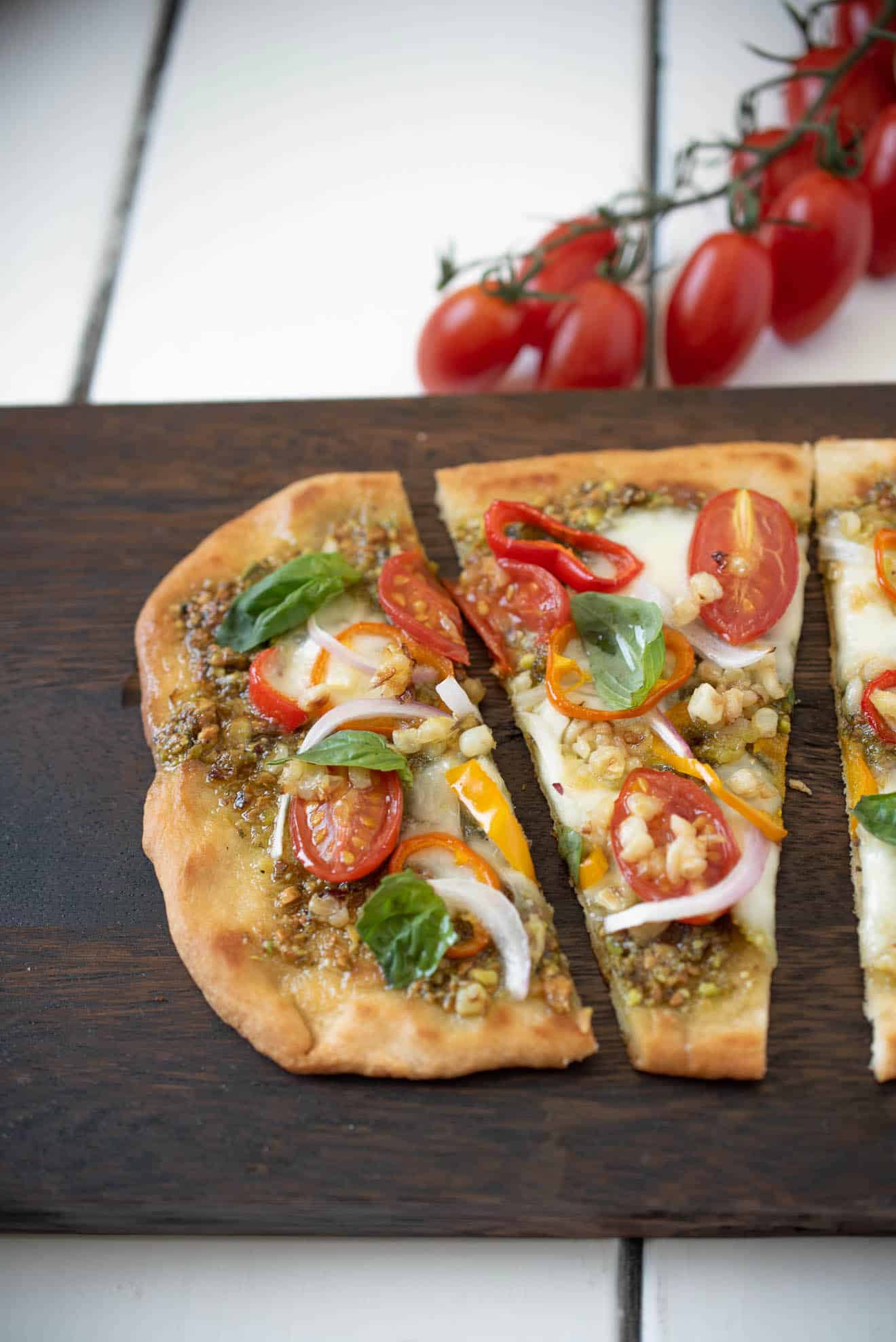 Vegetable Pesto Flatbread Pizza Culinary Ginger
