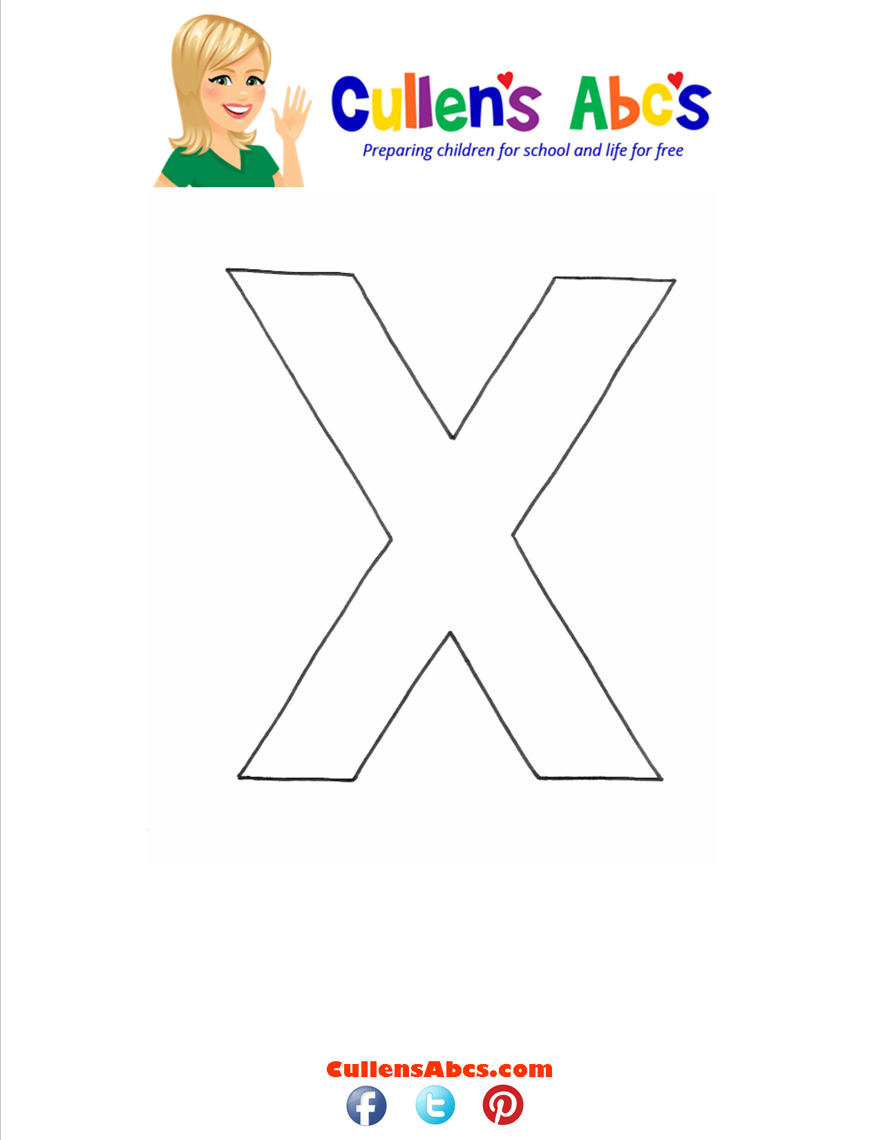 Letter x Lowercase Free Children's Videos & Activities