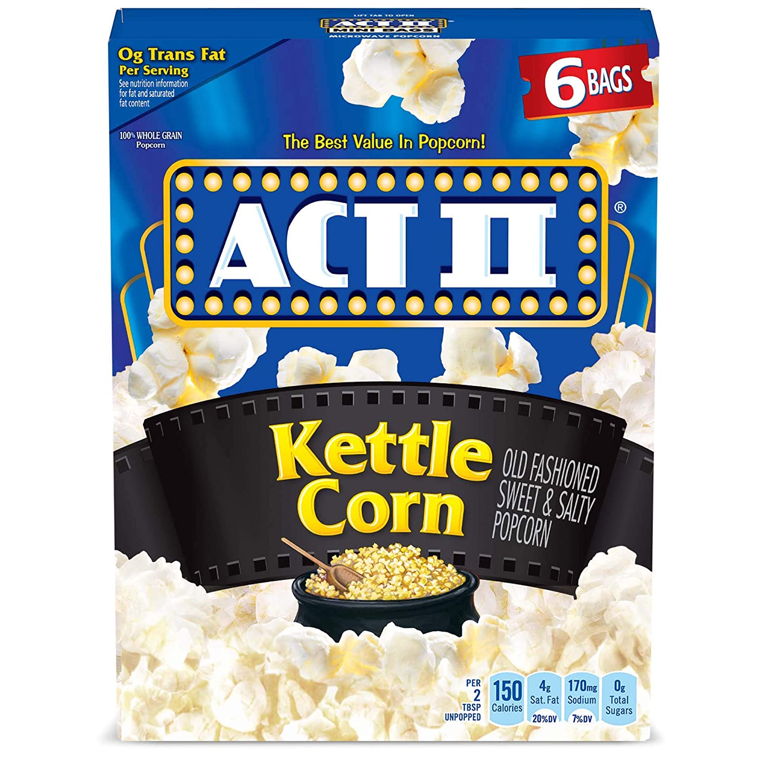 ACT II Buttery Kettle Corn Nutrition Facts Cully's Kitchen