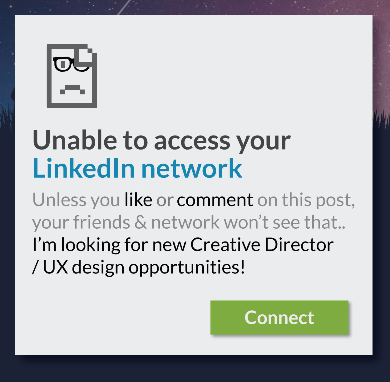 Self promotion on LinkedIn