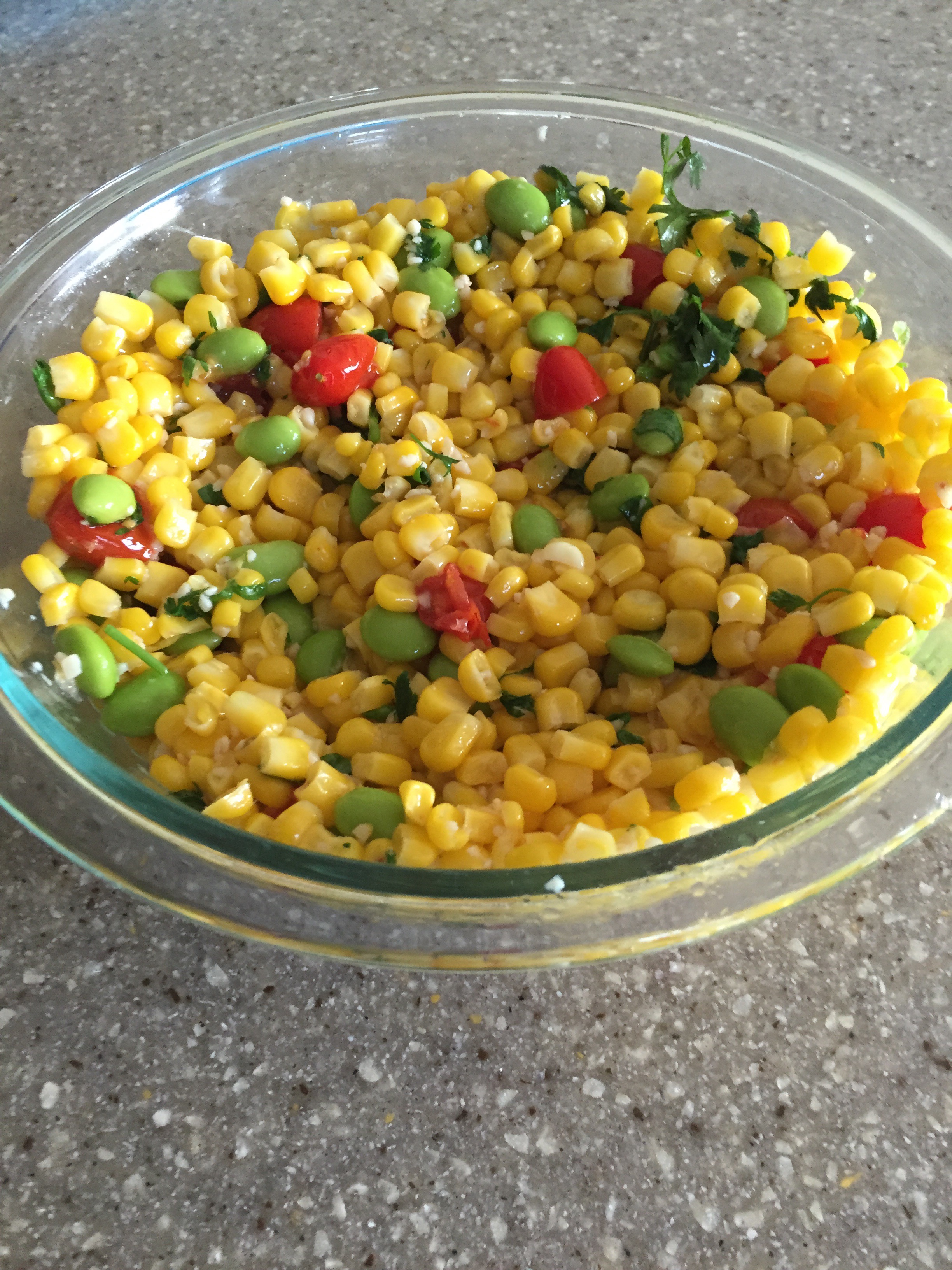 Corn, Edamame & Tomato Salad One Day At A Time