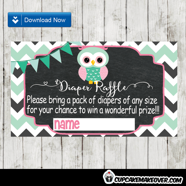Gray and Mint Green Chevron Owl Baby Shower Games Cupcakemakeover