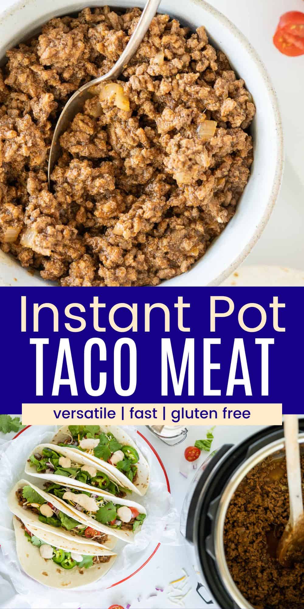 Instant Pot Taco Meat Easy Ground Beef Taco Recipe Cupcakes & Kale