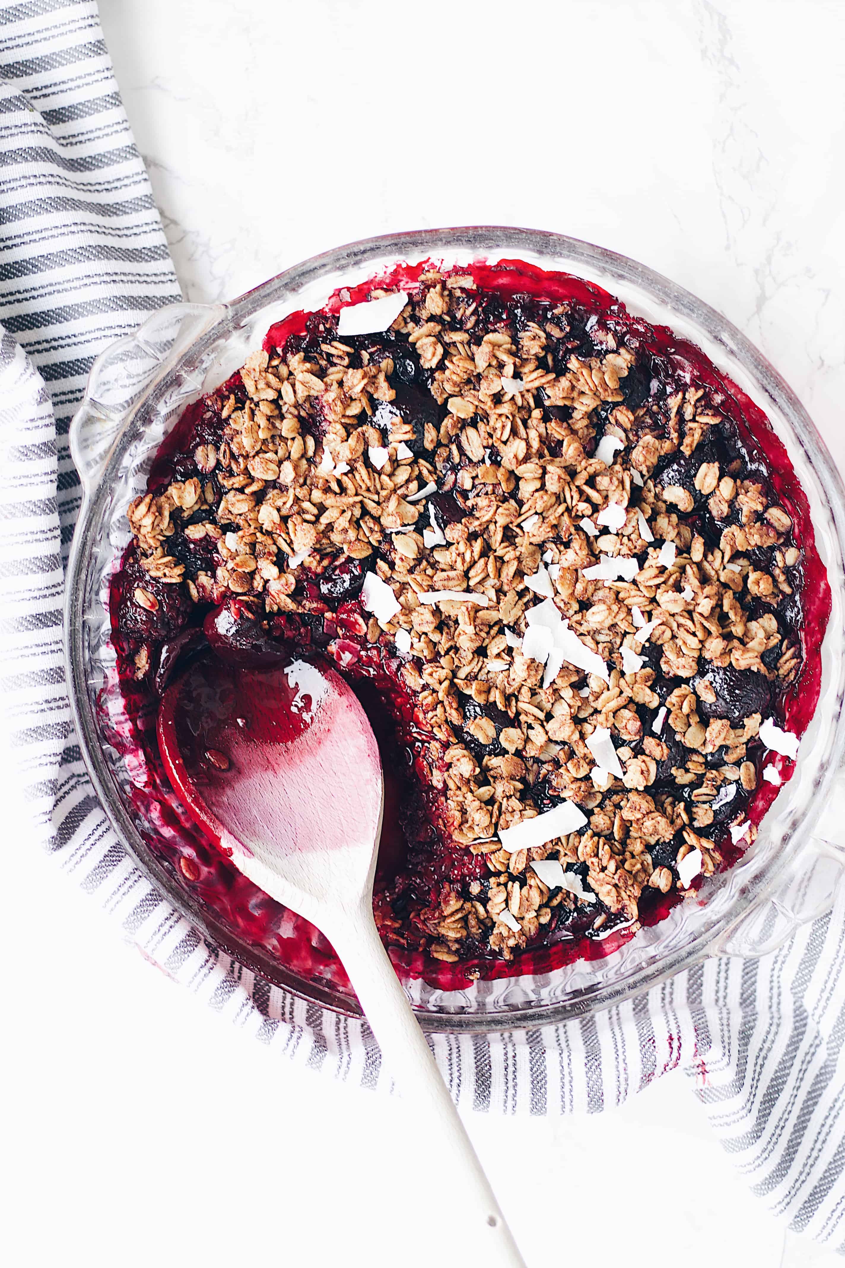 cherry berry crumble