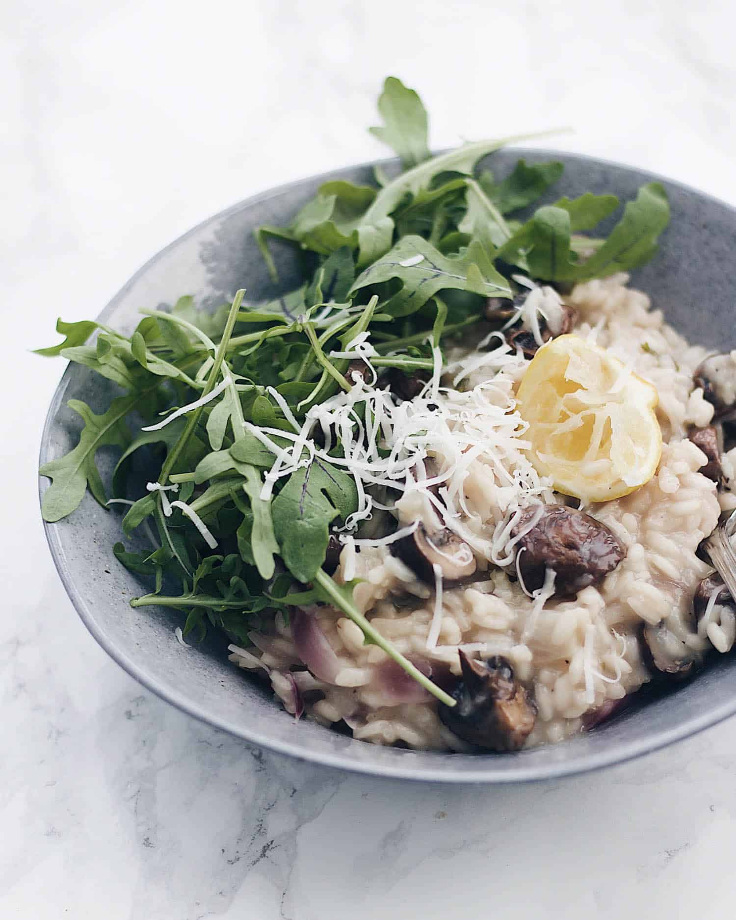 Vegan Roasted Mushroom Risotto Cupful of Kale