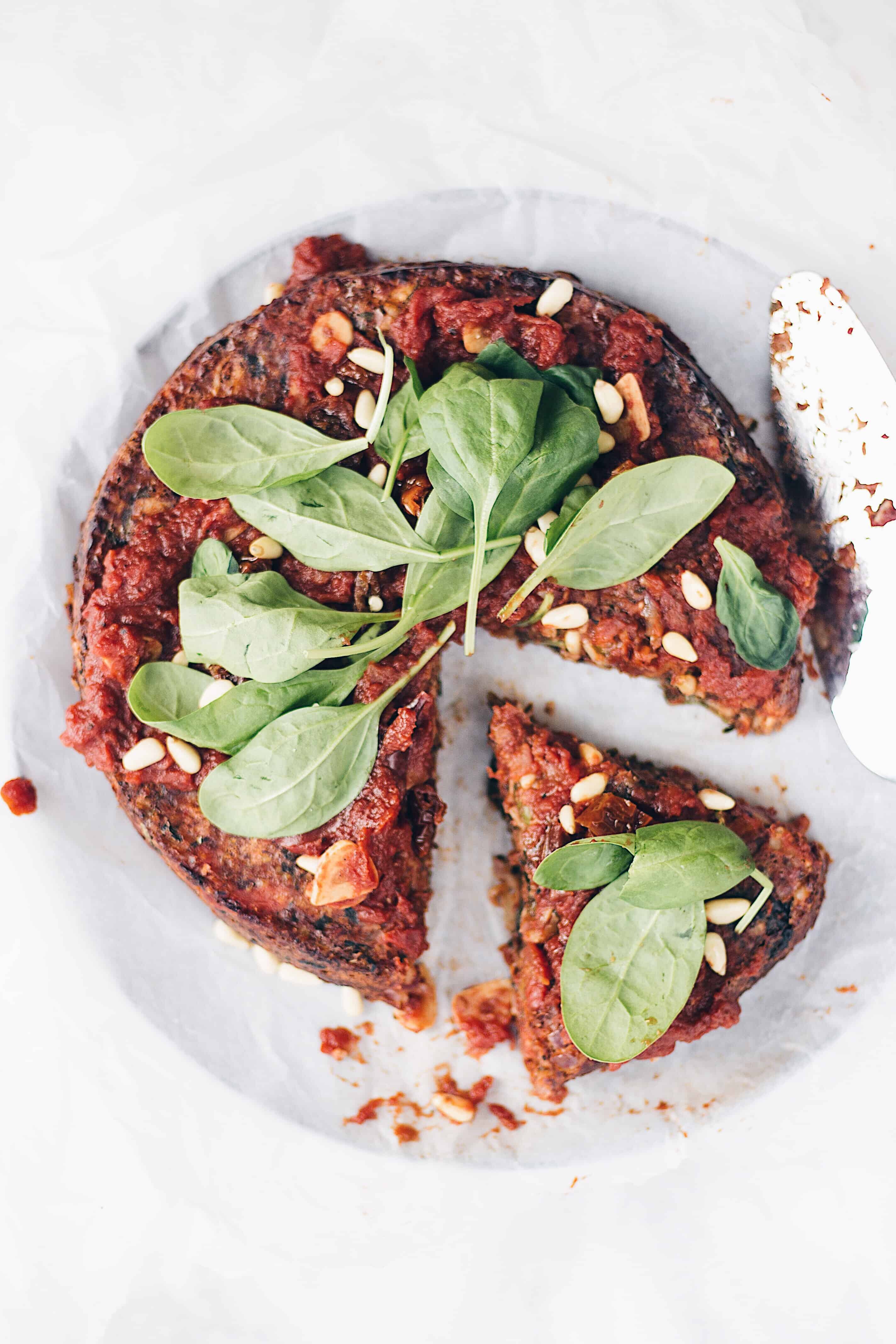 Vegan Sundried Tomato, Spinach and Mixed Nut Roast