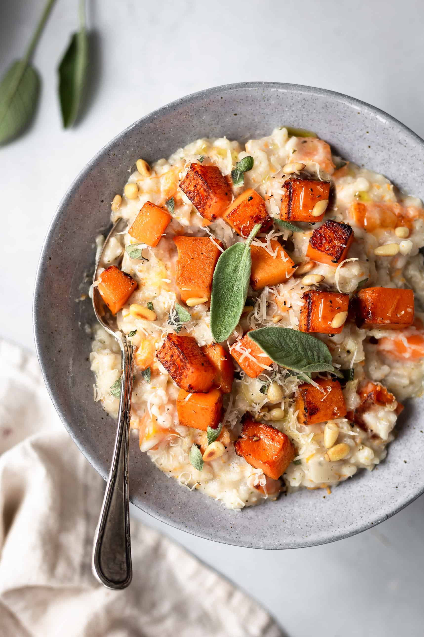 Roasted Butternut Squash & Sage Risotto Cupful of Kale