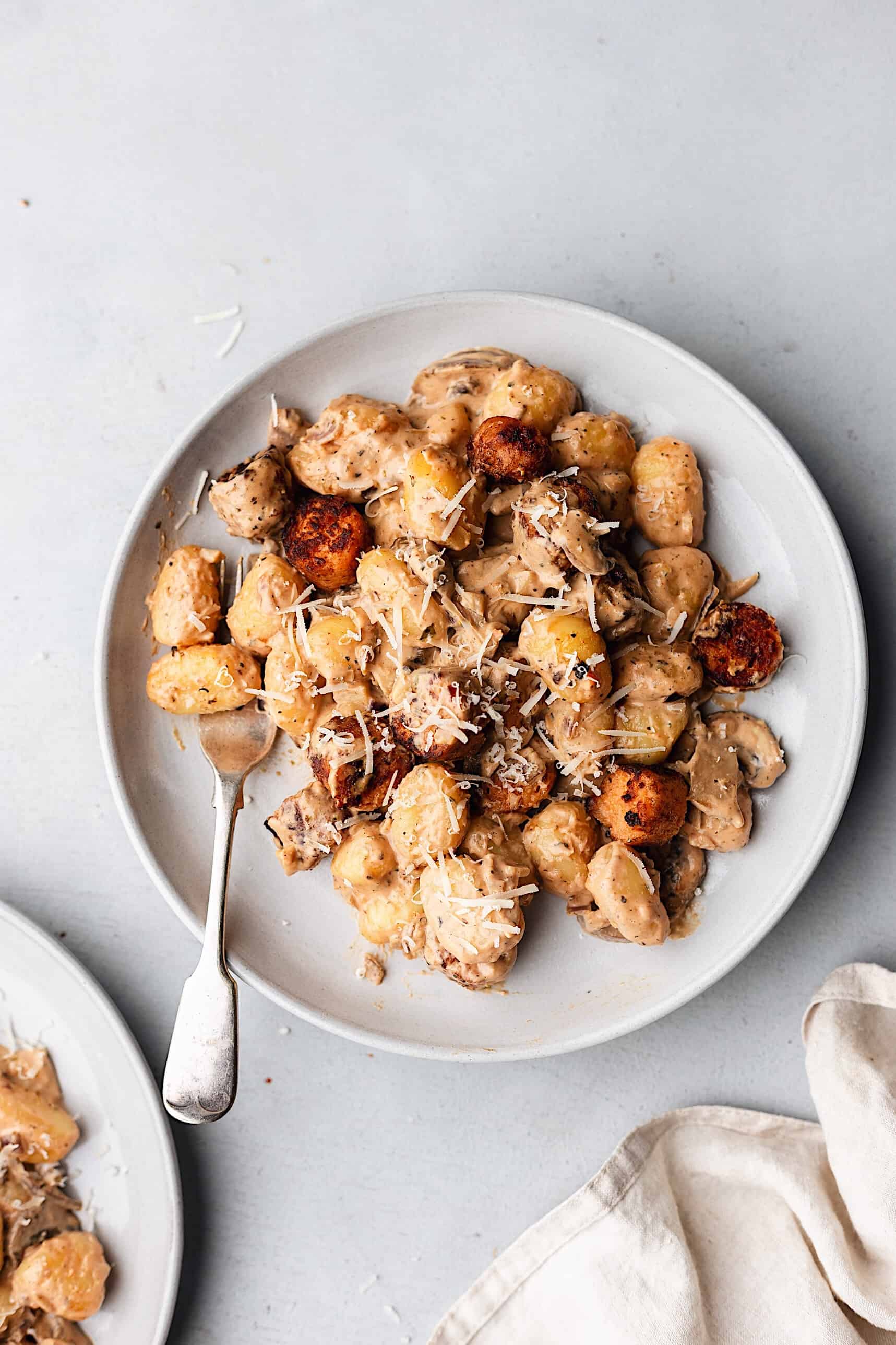 Creamy Mushroom and Sausage Gnocchi Cupful of Kale