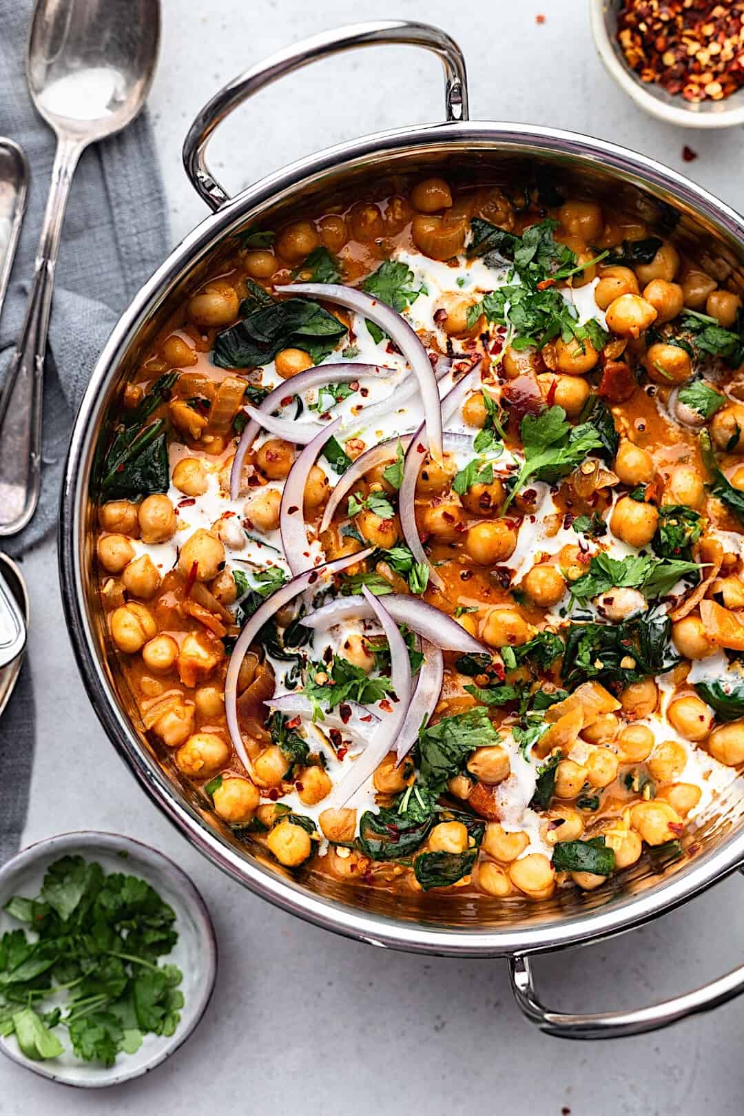 Creamy Chickpea and Spinach Curry Cupful of Kale